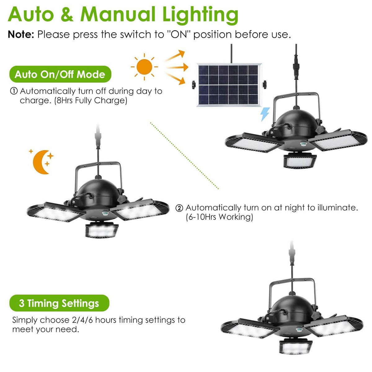 IP65 Waterproof Solar Pendant Lights Outdoor Lighting - Tophatter Daily Deals