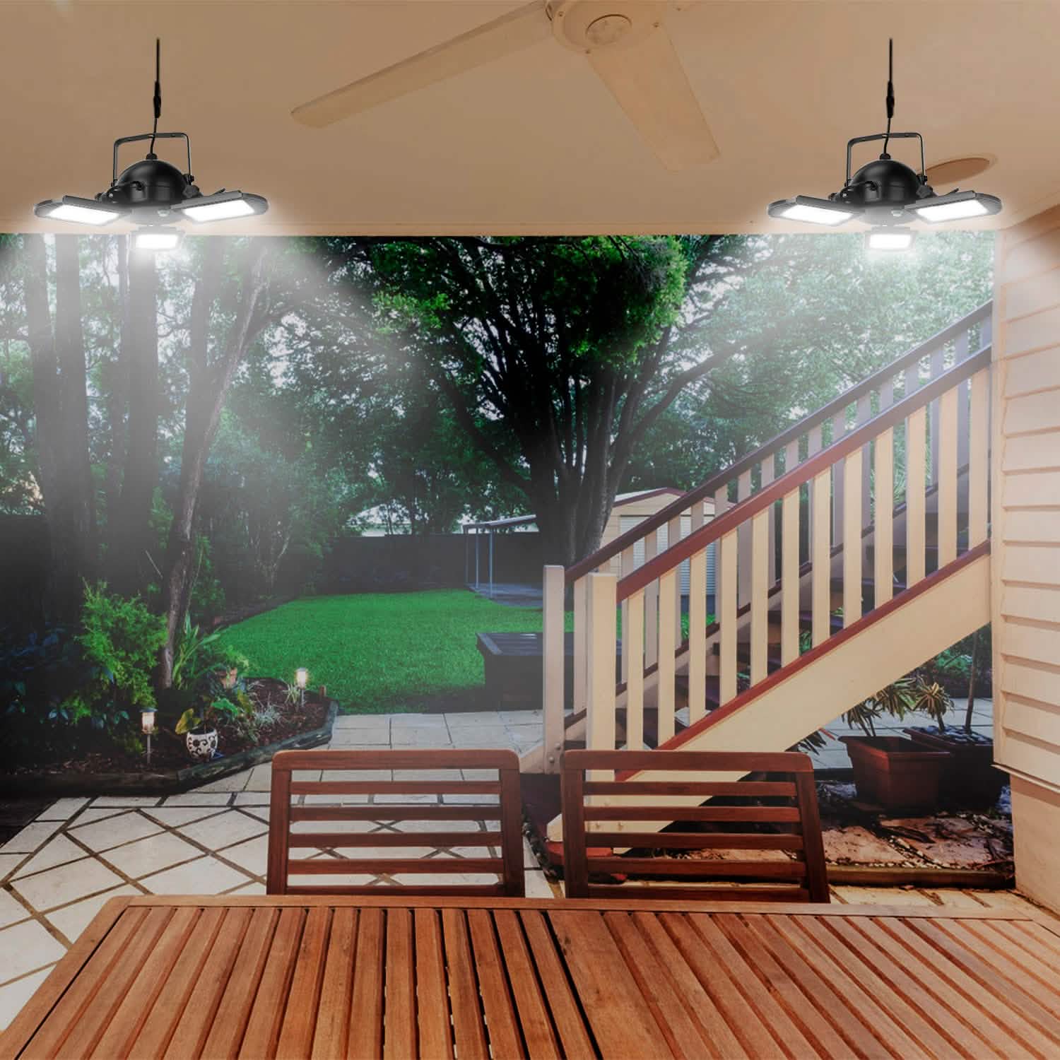 IP65 Waterproof Solar Pendant Lights Outdoor Lighting - Tophatter Daily Deals