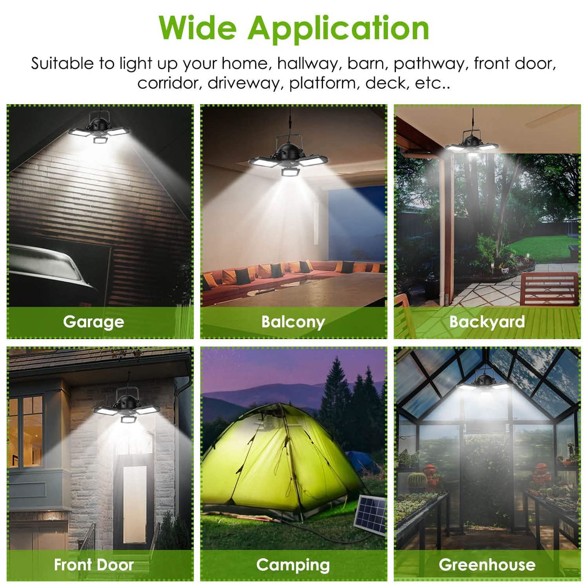 IP65 Waterproof Solar Pendant Lights Outdoor Lighting - Tophatter Daily Deals