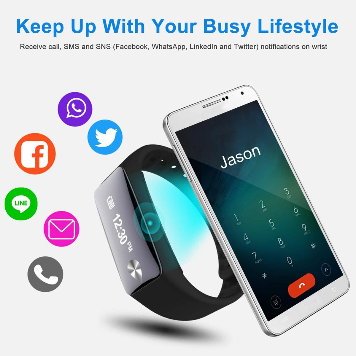 IP67 Fitness Tracker Watch with Heart Rate Monitor and Step Counter Fitness & Exercise - Tophatter Daily Deals