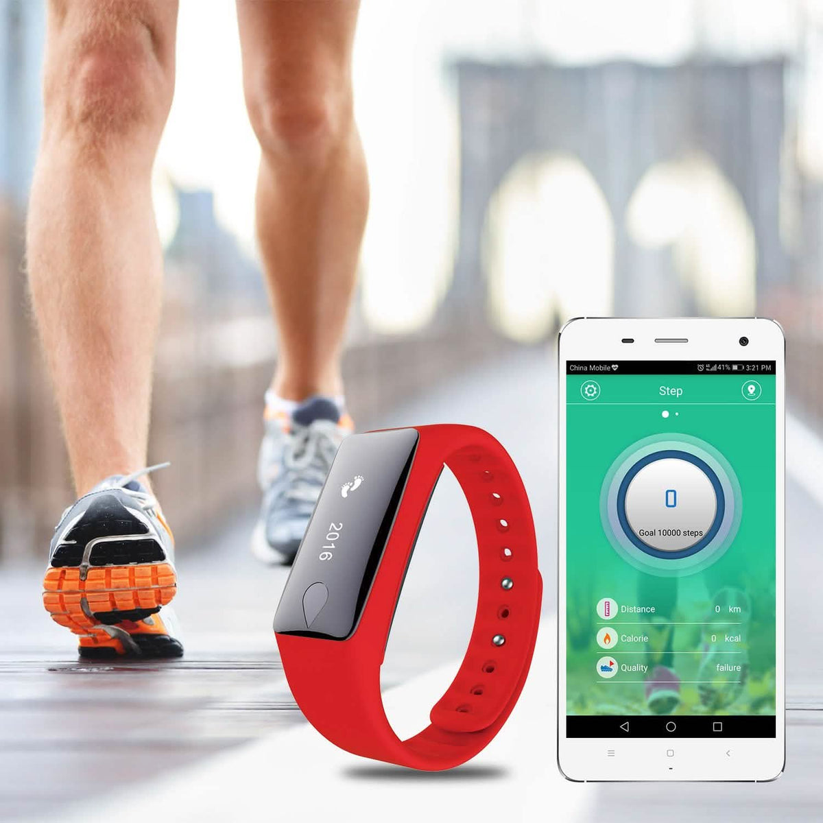 IP67 Fitness Tracker Watch with Heart Rate Monitor and Step Counter Fitness & Exercise - Tophatter Daily Deals