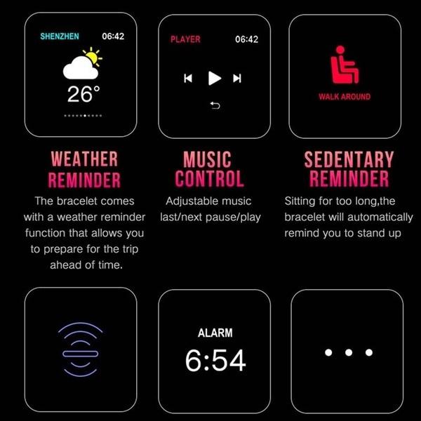 IP67 Waterproof Bluetooth Sport Smart Watch Unbranded Fitness Smart Watch - Tophatter Daily Deals