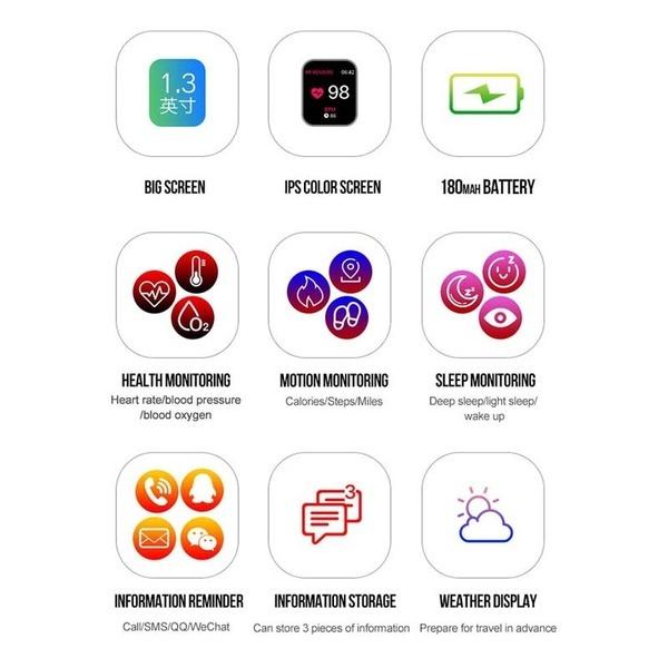 IP67 Waterproof Bluetooth Sport Smart Watch Unbranded Fitness Smart Watch - Tophatter Daily Deals