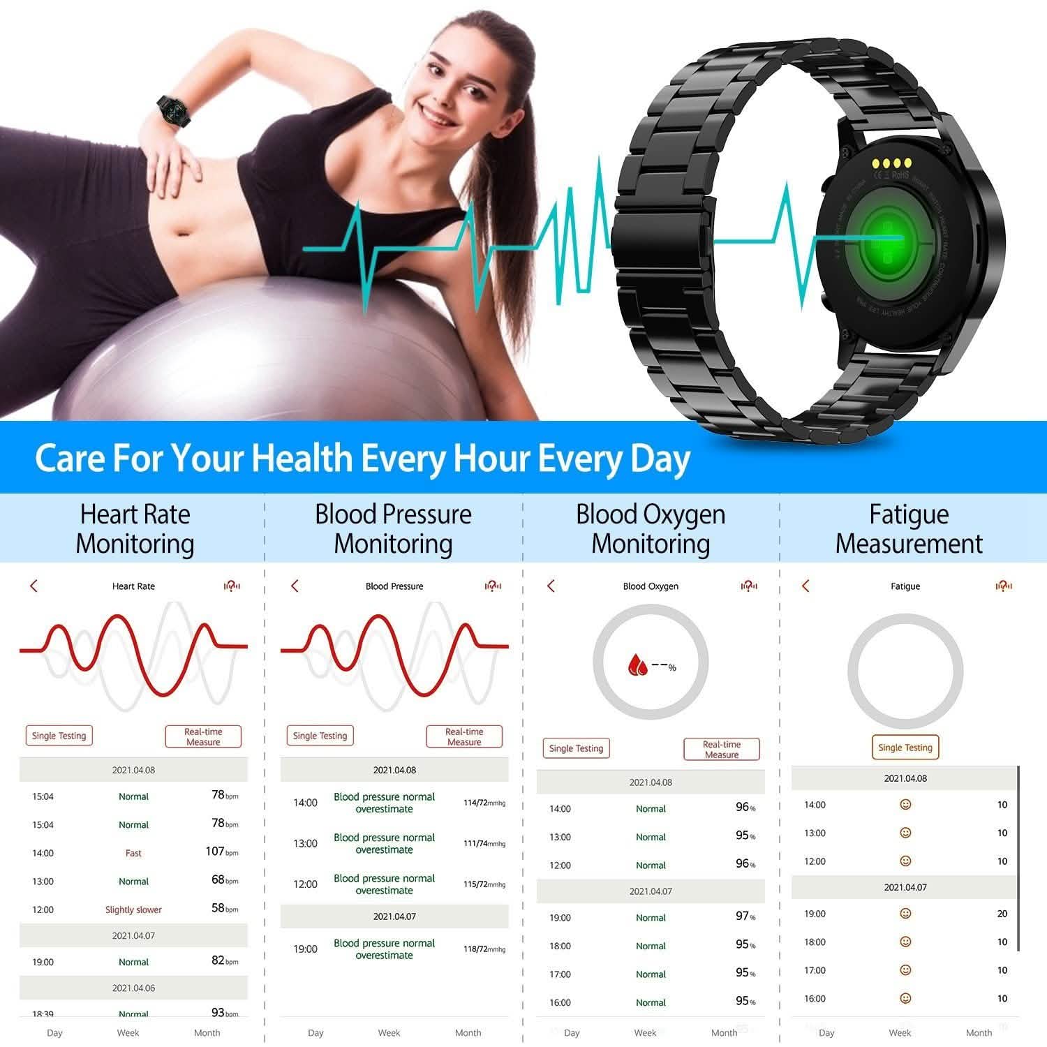 IP67 Waterproof Wireless Smartwatch Fitness Tracker Smart Watches - Tophatter Daily Deals
