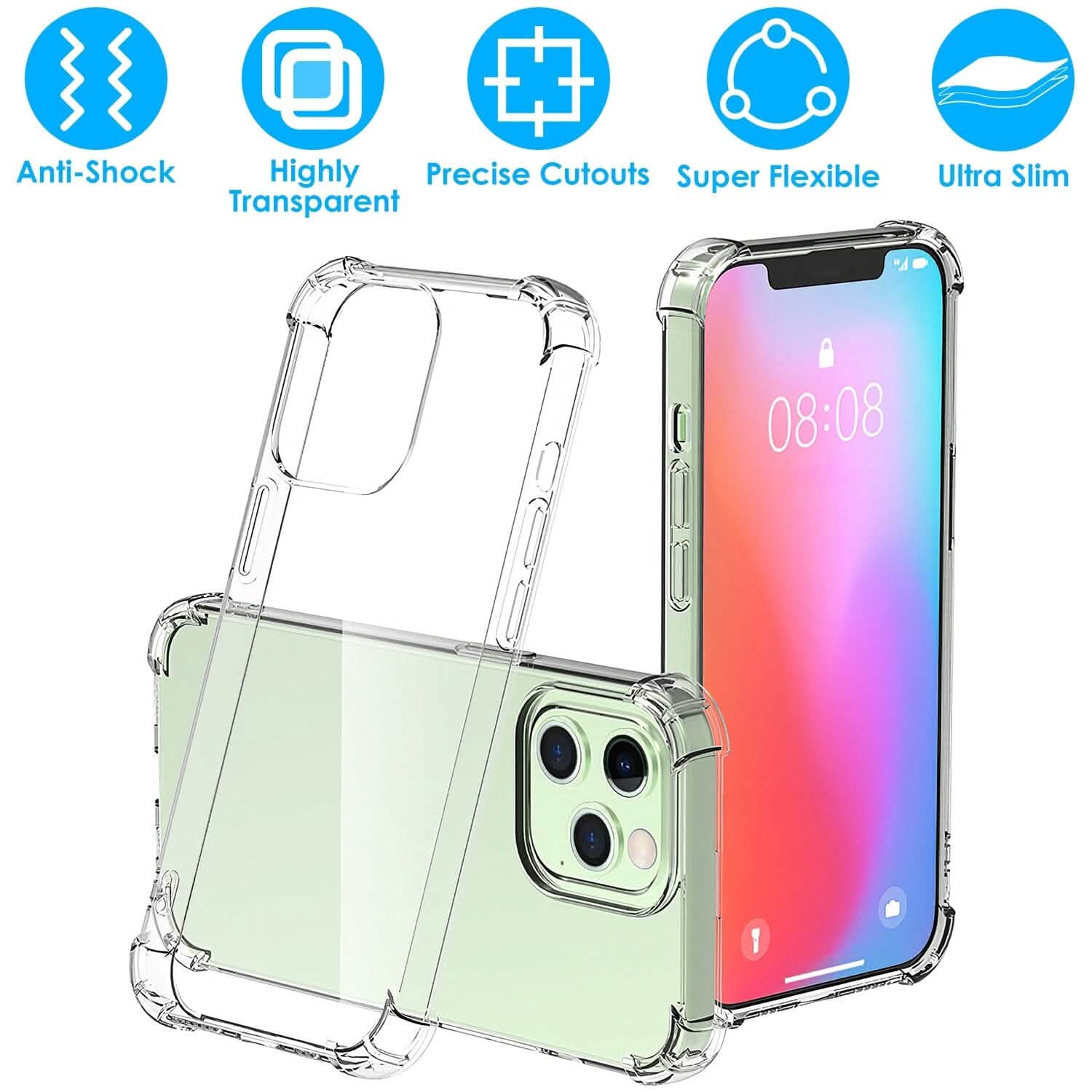 iPhone Shockproof Clear Phone Case Soft TPU Mobile Accessories - Tophatter Daily Deals