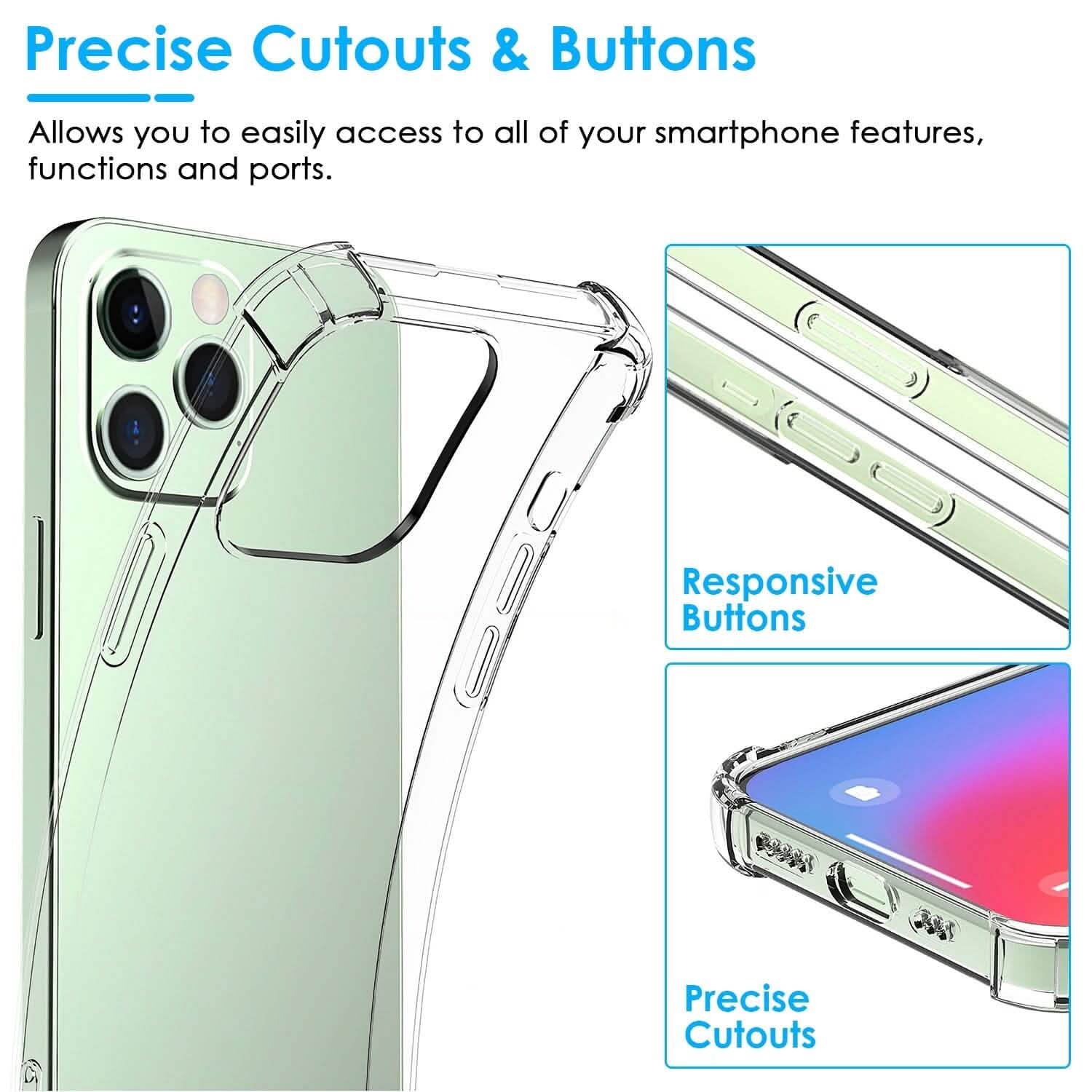 iPhone Shockproof Clear Phone Case Soft TPU Mobile Accessories - Tophatter Daily Deals