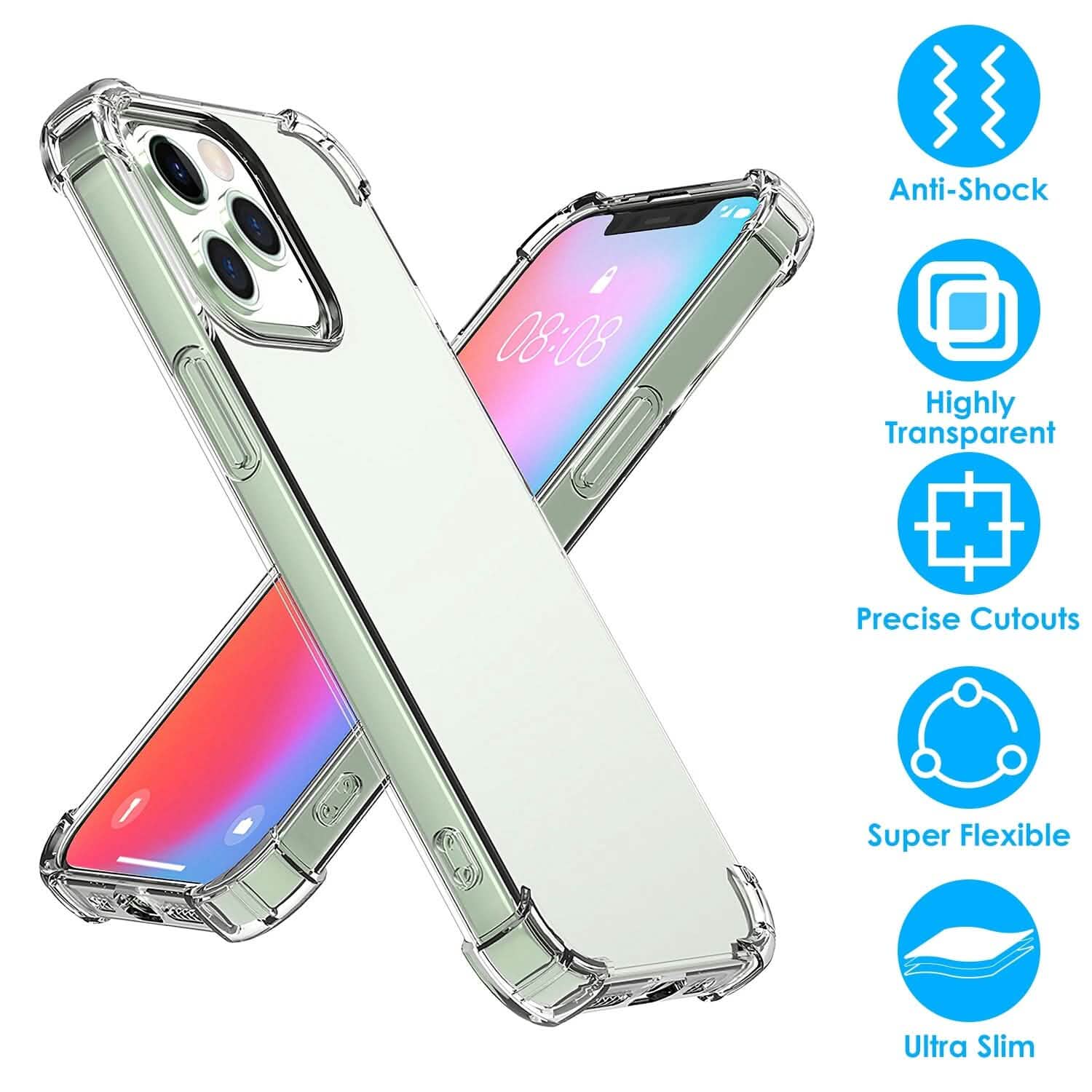 iPhone Shockproof Clear Phone Case Soft TPU Mobile Accessories - Tophatter Daily Deals