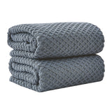 Cotton Diamond Waffle Weave Bath Towel Set - Grayson Collection Bath Sheet (Pack of 2) Blue Bath - Tophatter Daily Deals