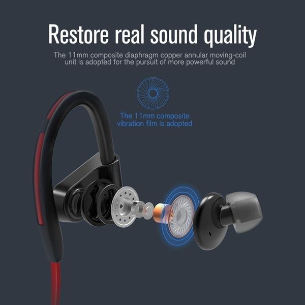 IPX5 Waterproof Shock Bass Stereo Wireless Bluetooth Headphone In-Ear Headphones - Tophatter Daily Deals