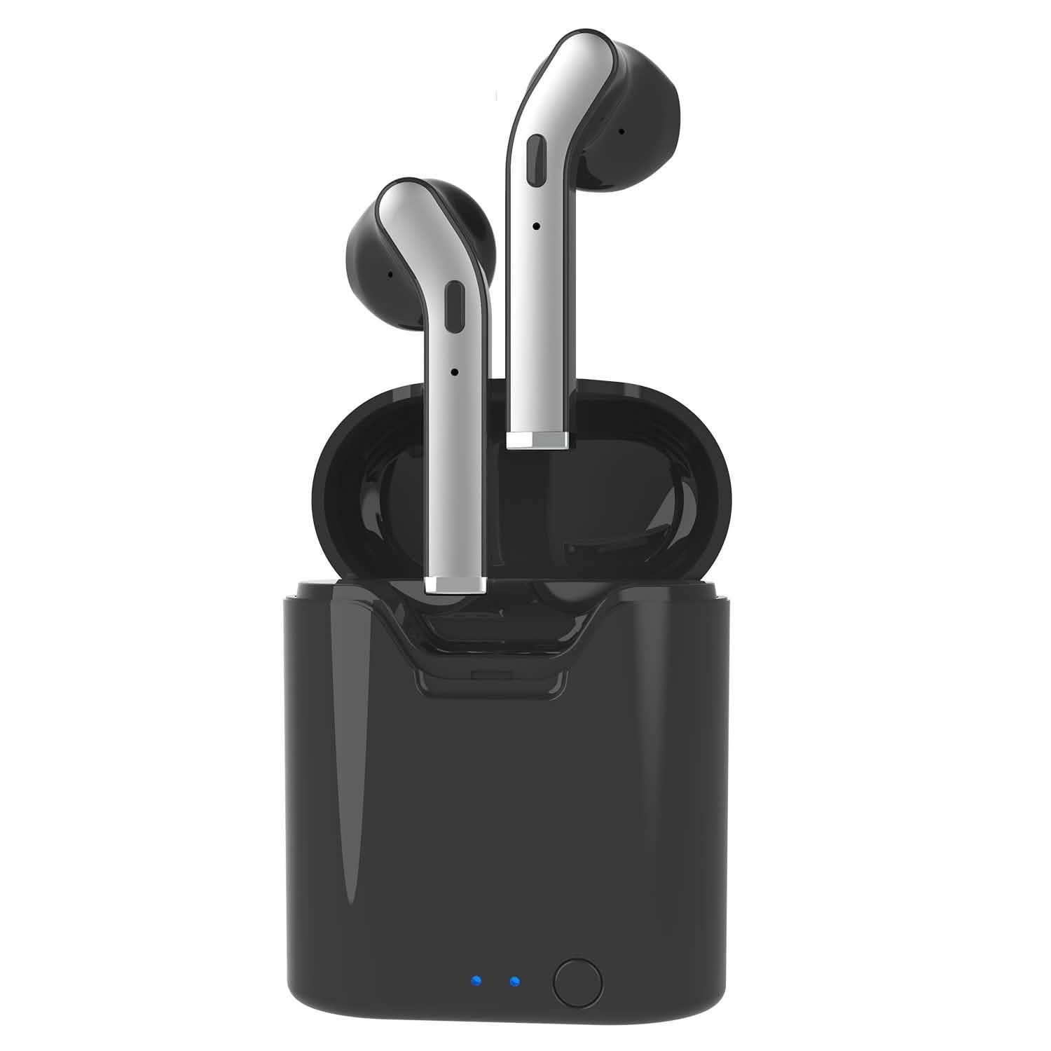 IPX5 Waterproof Wireless 5.0 TWS Earbuds Black Headphones - Tophatter Daily Deals