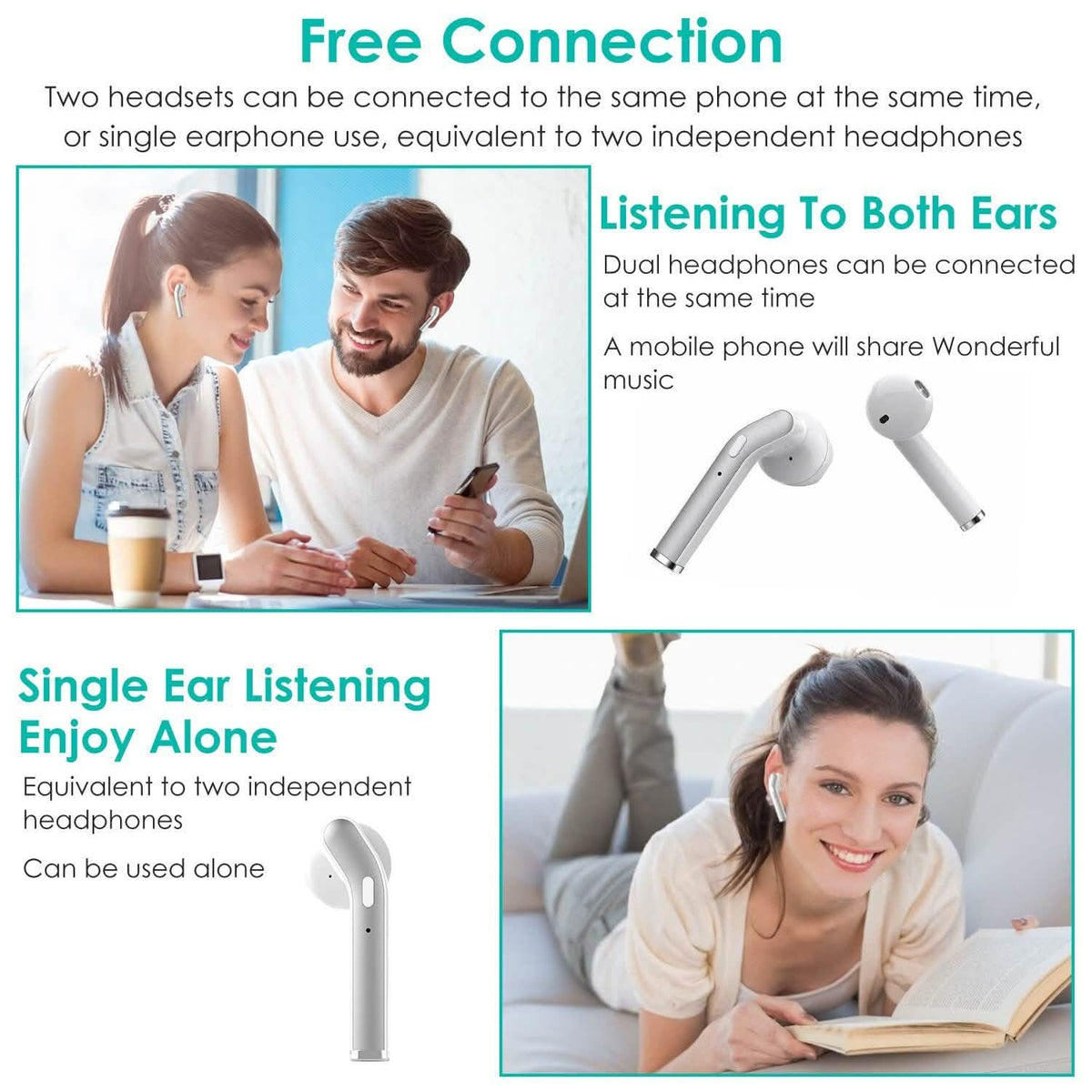 IPX5 Waterproof Wireless 5.0 TWS Earbuds Headphones - Tophatter Daily Deals