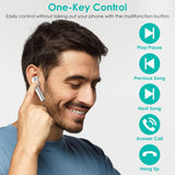 IPX5 Waterproof Wireless 5.0 TWS Earbuds Headphones - Tophatter Daily Deals