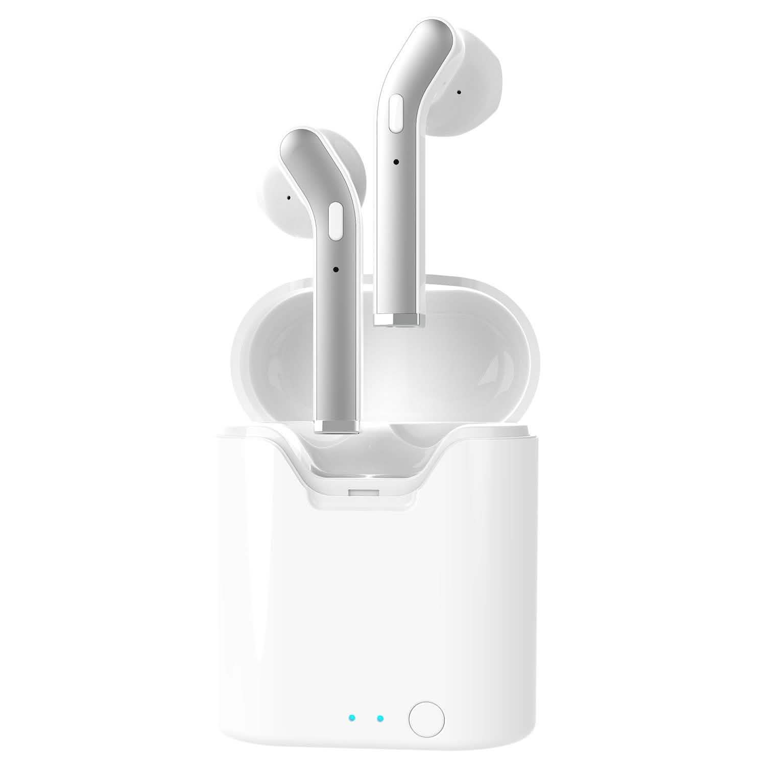 IPX5 Waterproof Wireless 5.0 TWS Earbuds White Headphones - Tophatter Daily Deals