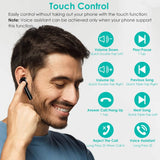 IPX5 Waterproof Wireless 5.0 TWS Earbuds Wireless Headset with Mic Headphones - Tophatter Daily Deals