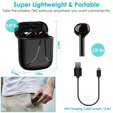 IPX5 Waterproof Wireless 5.0 TWS Earbuds Wireless Headset with Mic Headphones - Tophatter Daily Deals