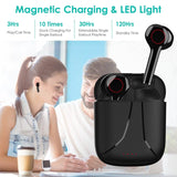 IPX5 Waterproof Wireless 5.0 TWS Earbuds Wireless Headset with Mic Headphones - Tophatter Daily Deals
