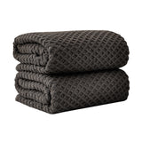 Cotton Diamond Waffle Weave Bath Towel Set - Grayson Collection Bath Sheet (Pack of 2) Midnight Bath - Tophatter Daily Deals