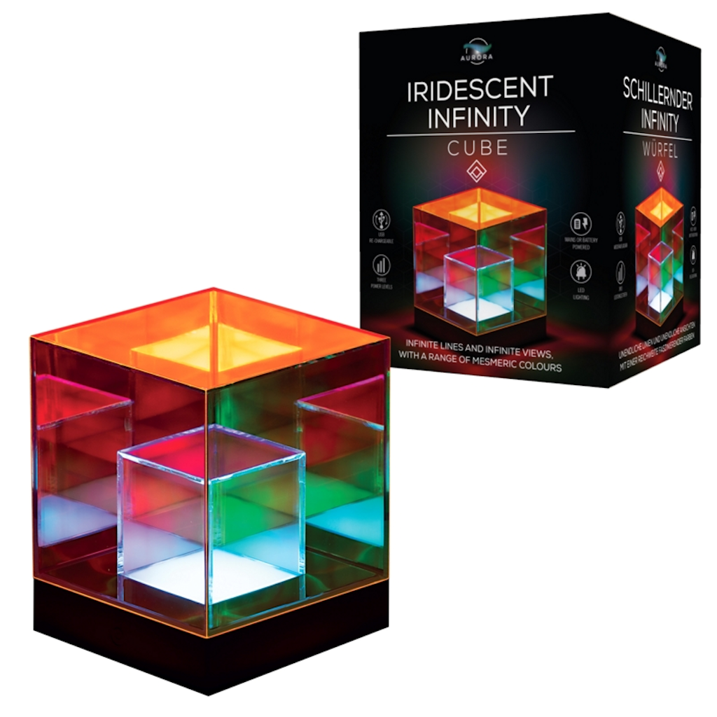 Iridescent Infinity Cube Lamp Lamps - Tophatter Daily Deals