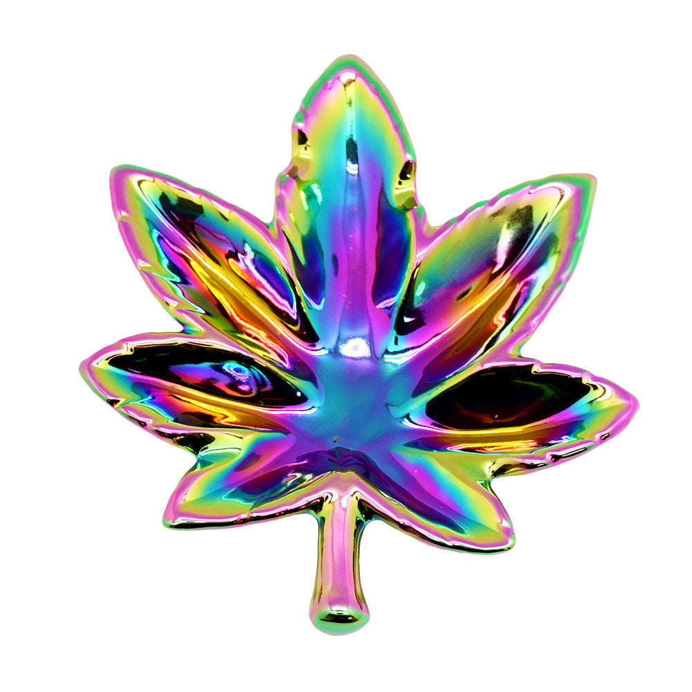 Iridescent Rainbow Leaf Ashtray Ashtrays - Tophatter Daily Deals