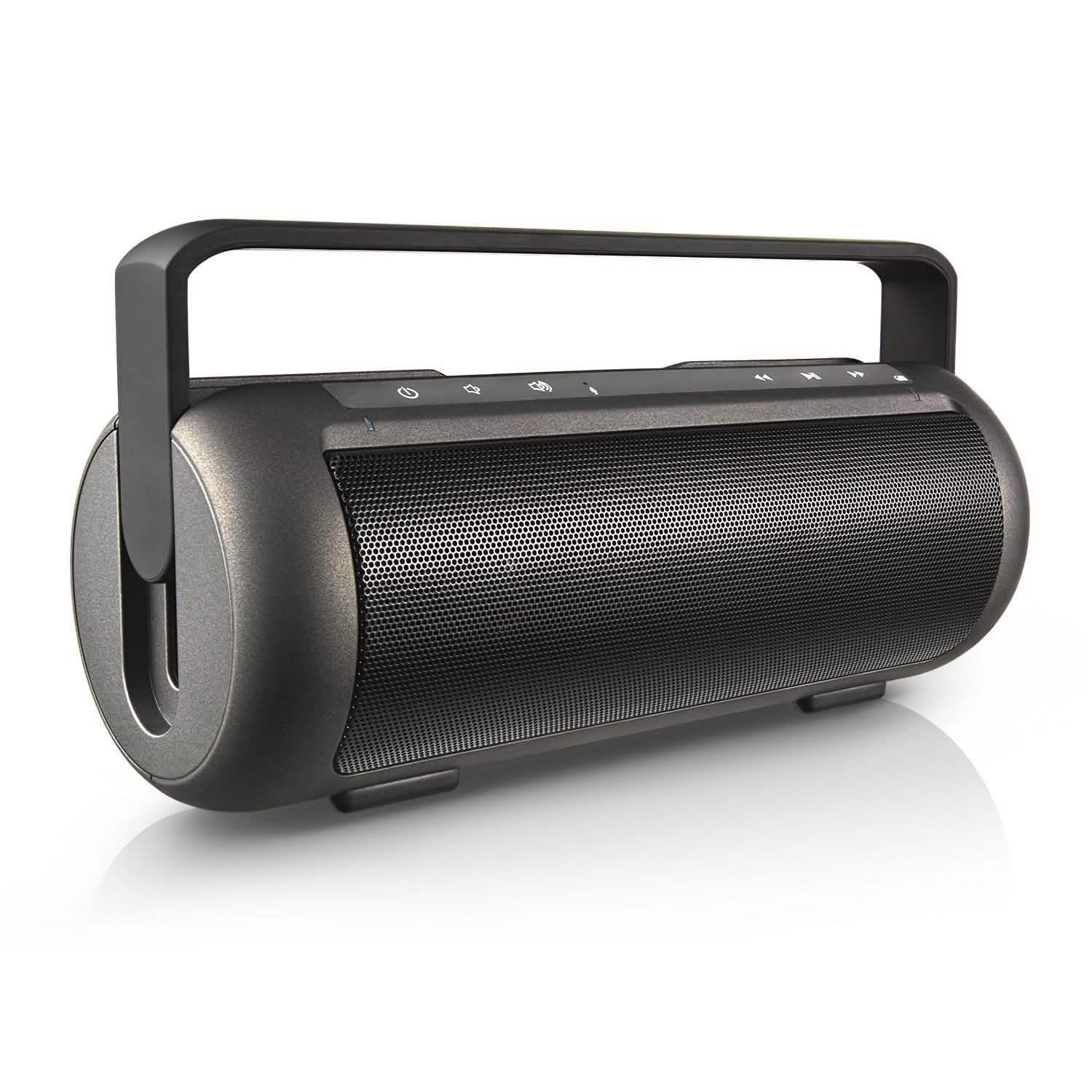 iRola Wireless Speaker Powerful Dual Subwoofer Streo Speakers - Tophatter Daily Deals