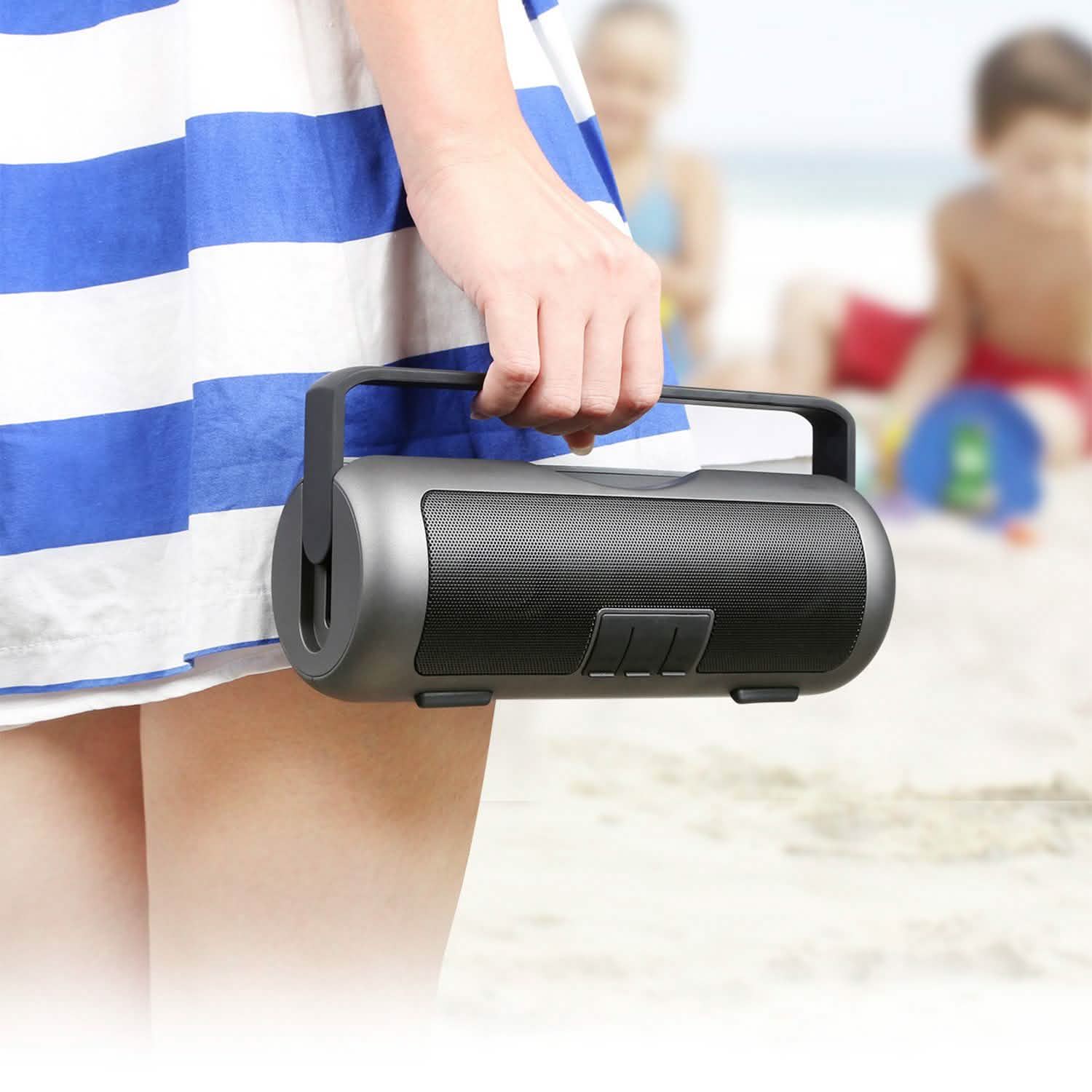 iRola Wireless Speaker Powerful Dual Subwoofer Streo Speakers - Tophatter Daily Deals