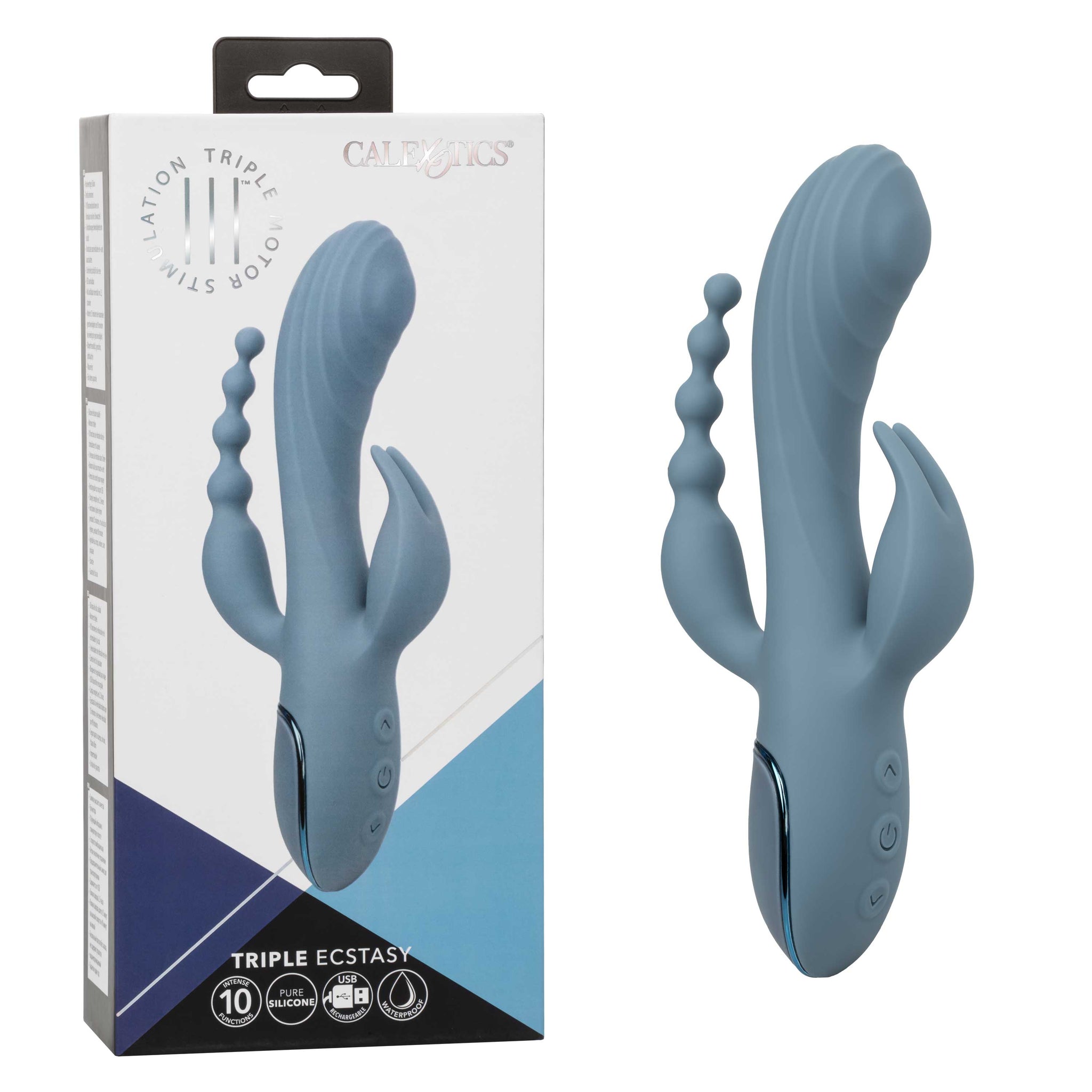 Triple Motor Vibrator Massager With Beaded Tail > Vibrators > Ladies > Rabbit Multi - Tophatter Daily Deals