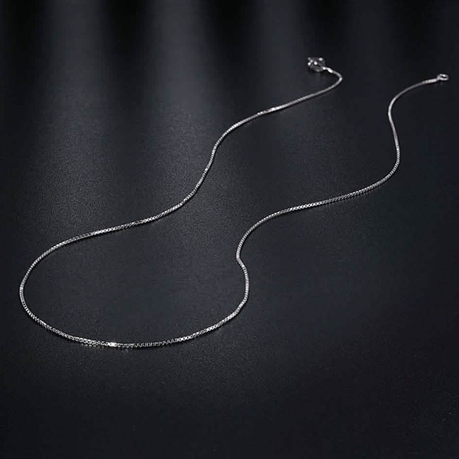Italian Sterling Silver Box Chain Necklaces - Tophatter Daily Deals
