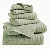 Luxury Combed Cotton Bath Towel Set - Karina Collection 6 Piece Set Eucalyptus Bath - Tophatter Daily Deals