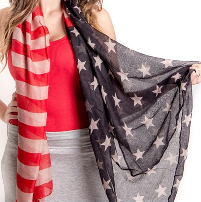 American Spirit Lightweight Scarf Multi Scarves - Tophatter Daily Deals
