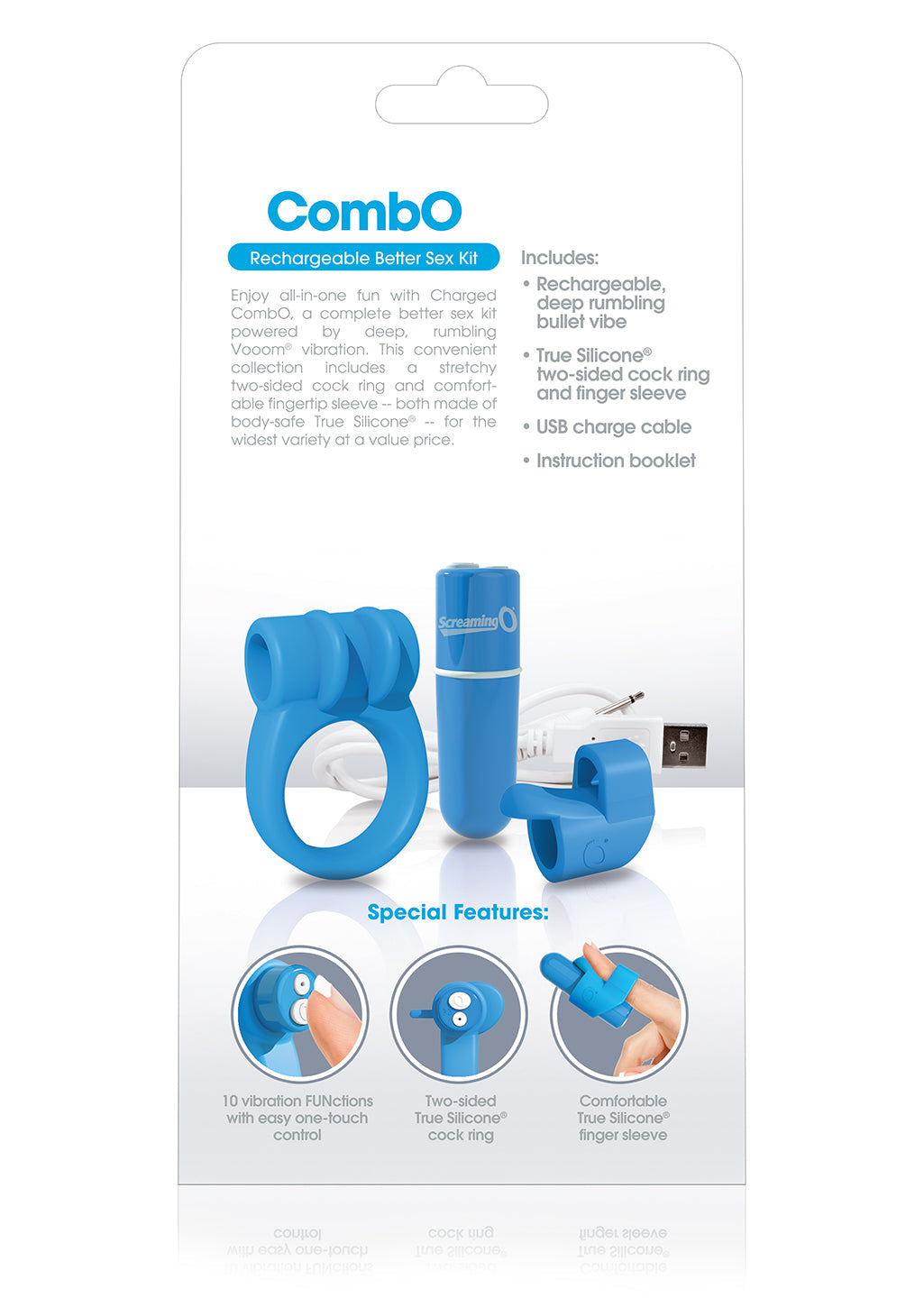 Charged Combo Kit 1 – Body-Safe Silicone Cock Ring and Fingertip Sleeve Kit > Sex Toys > Couples Toys - Tophatter Daily Deals
