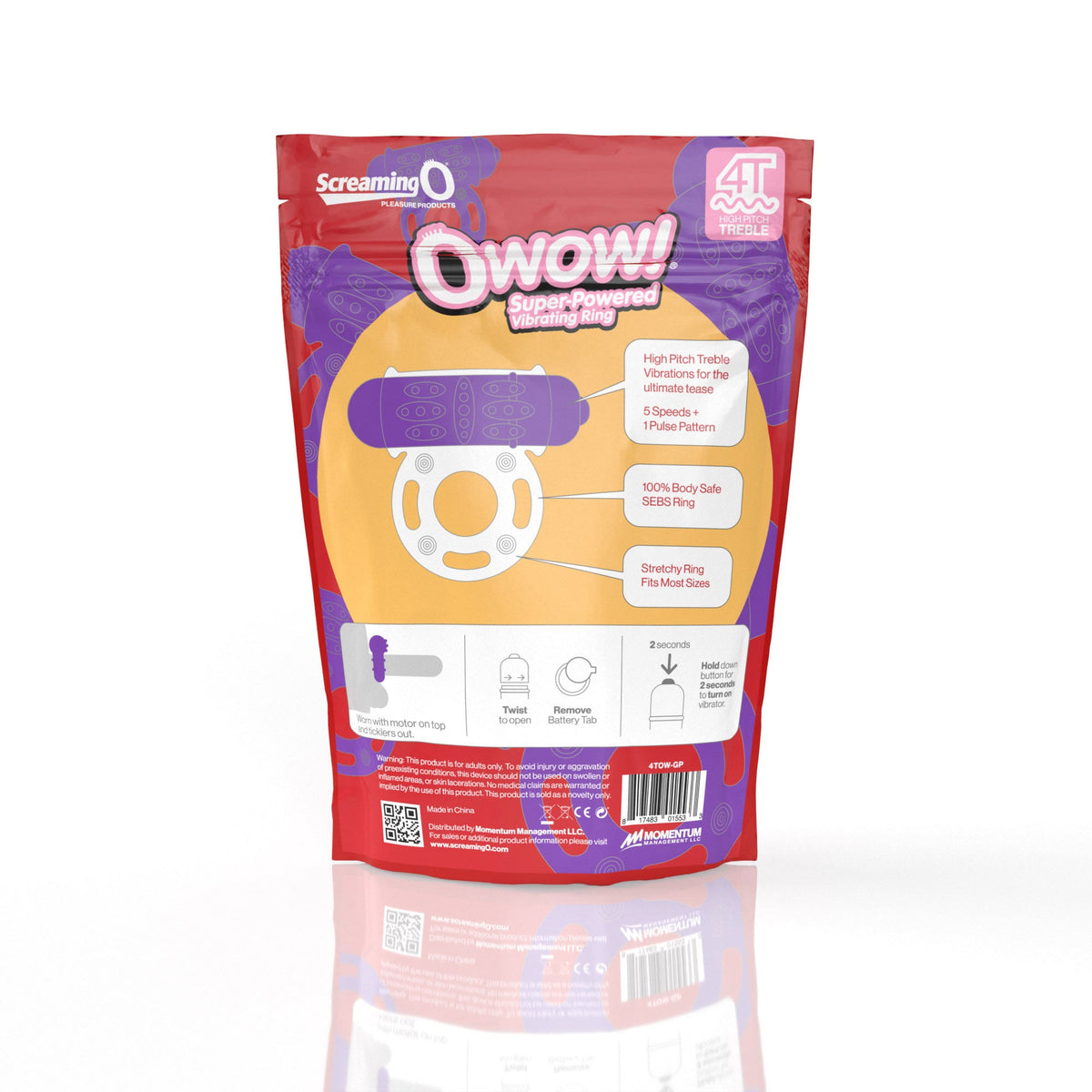 Owow 4T High Pitch Treble (Grape) > Cock Ring > Vibrating - Tophatter Daily Deals