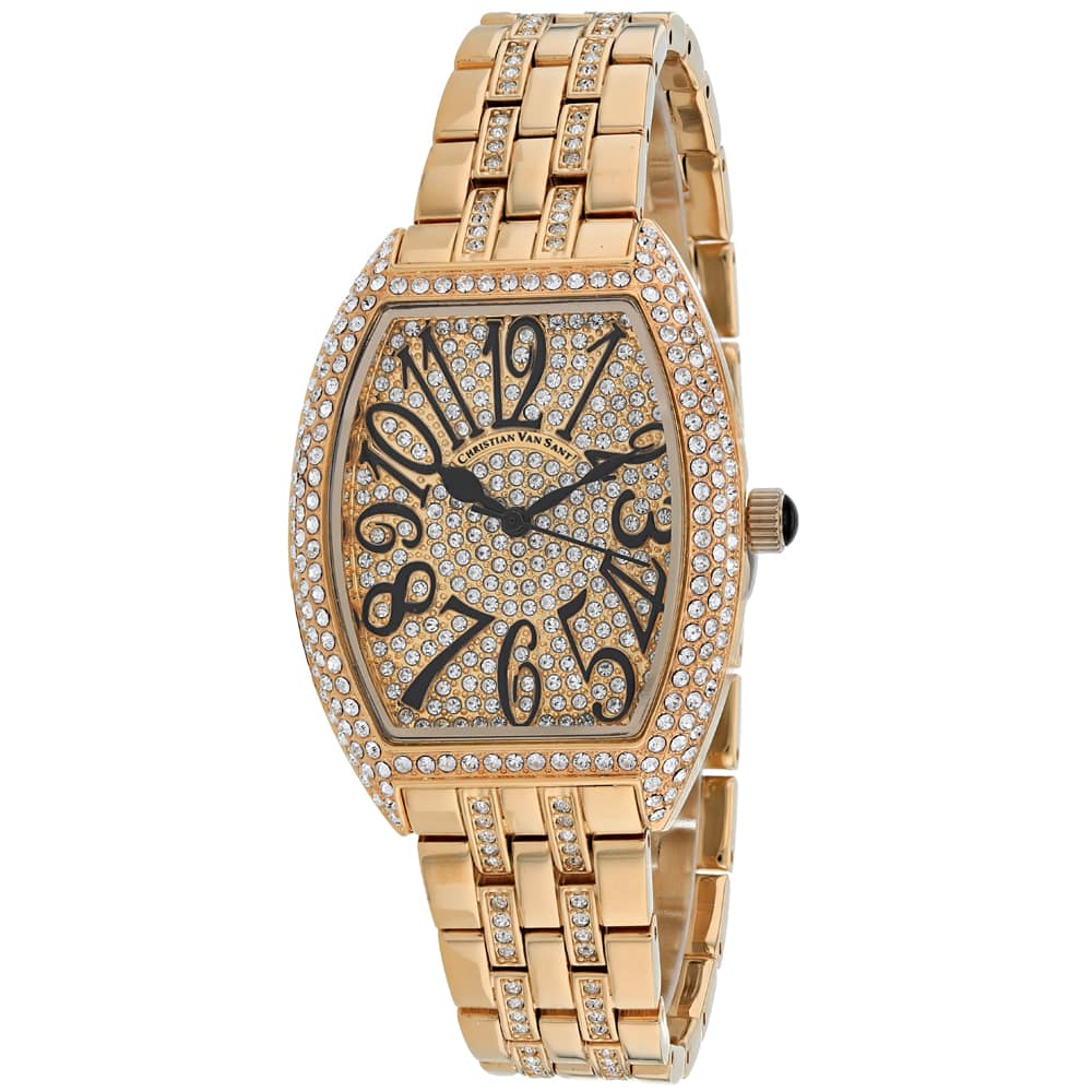 Christian Van Sant Women's Elegant Sparkle // CV0262 Rose gold Watches - Tophatter Daily Deals