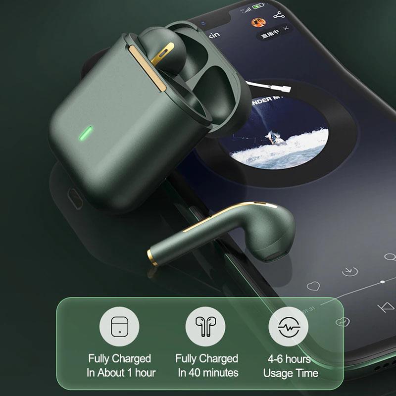 J18 TWS Bluetooth Earphone Stereo True Wireless Headset Earbuds In-Ear Headphones - Tophatter Daily Deals