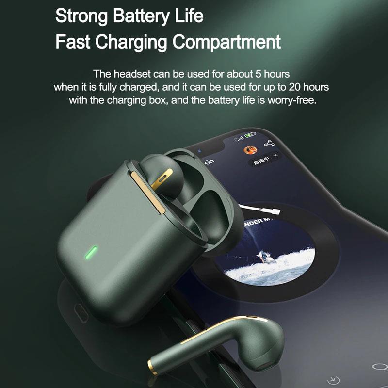J18 TWS Bluetooth Earphone Stereo True Wireless Headset Earbuds In-Ear Headphones - Tophatter Daily Deals