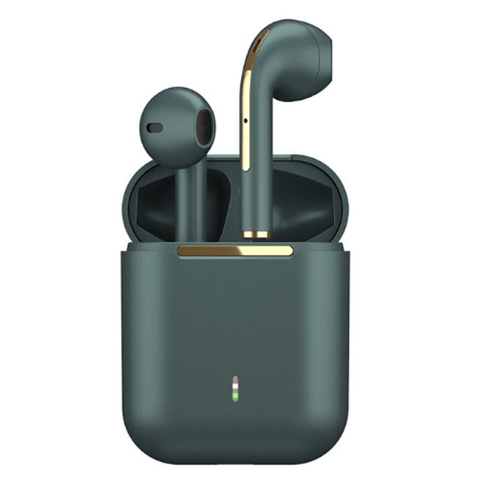 J18 TWS Bluetooth Earphone Stereo True Wireless Headset Earbuds Dark Green In-Ear Headphones - Tophatter Daily Deals