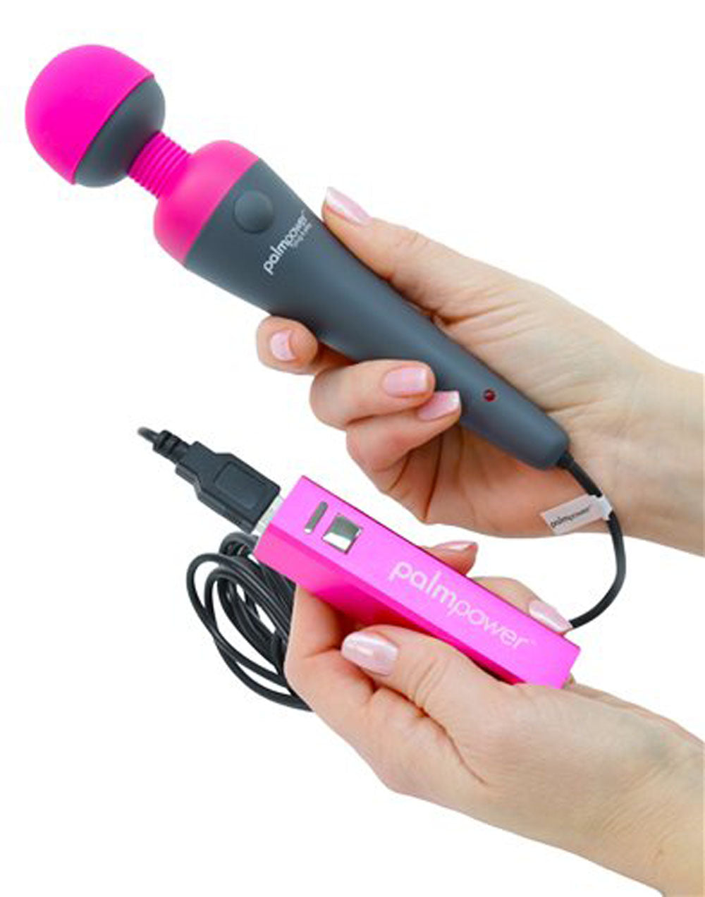 PalmPower Massage Wand Plug and Play with Power Bank > Sex Toys > Massage Wands - Tophatter Daily Deals