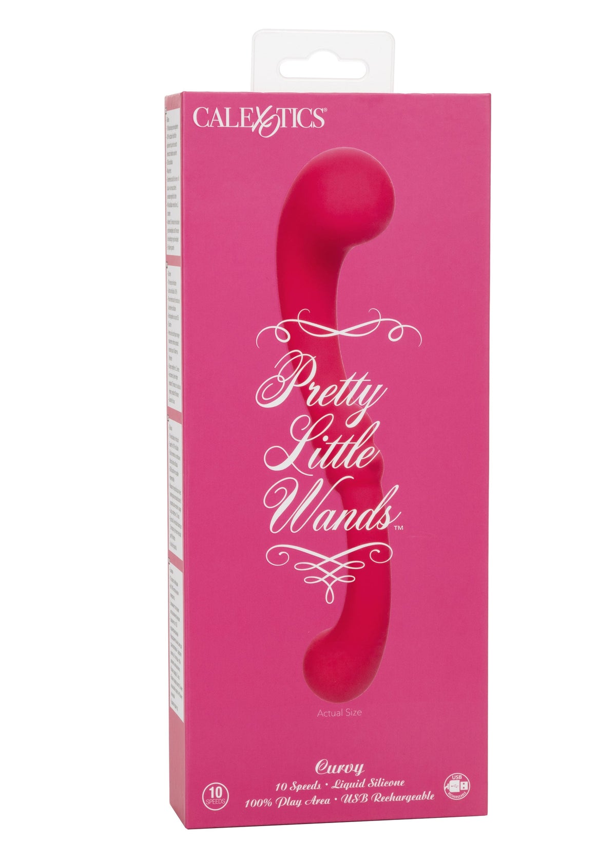Pretty Little Wands Curvy Slim Pink Silicone Massager with 10 Speeds > Vibrators > Standard Vibrators - Tophatter Daily Deals