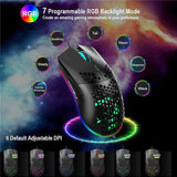 J900 Honeycomb Hollow Wired Gaming Mouse Gaming Mouse - Tophatter Daily Deals