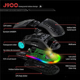 J900 Honeycomb Hollow Wired Gaming Mouse Gaming Mouse - Tophatter Daily Deals