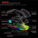 J900 Honeycomb Hollow Wired Gaming Mouse Computer Mice - Tophatter Daily Deals