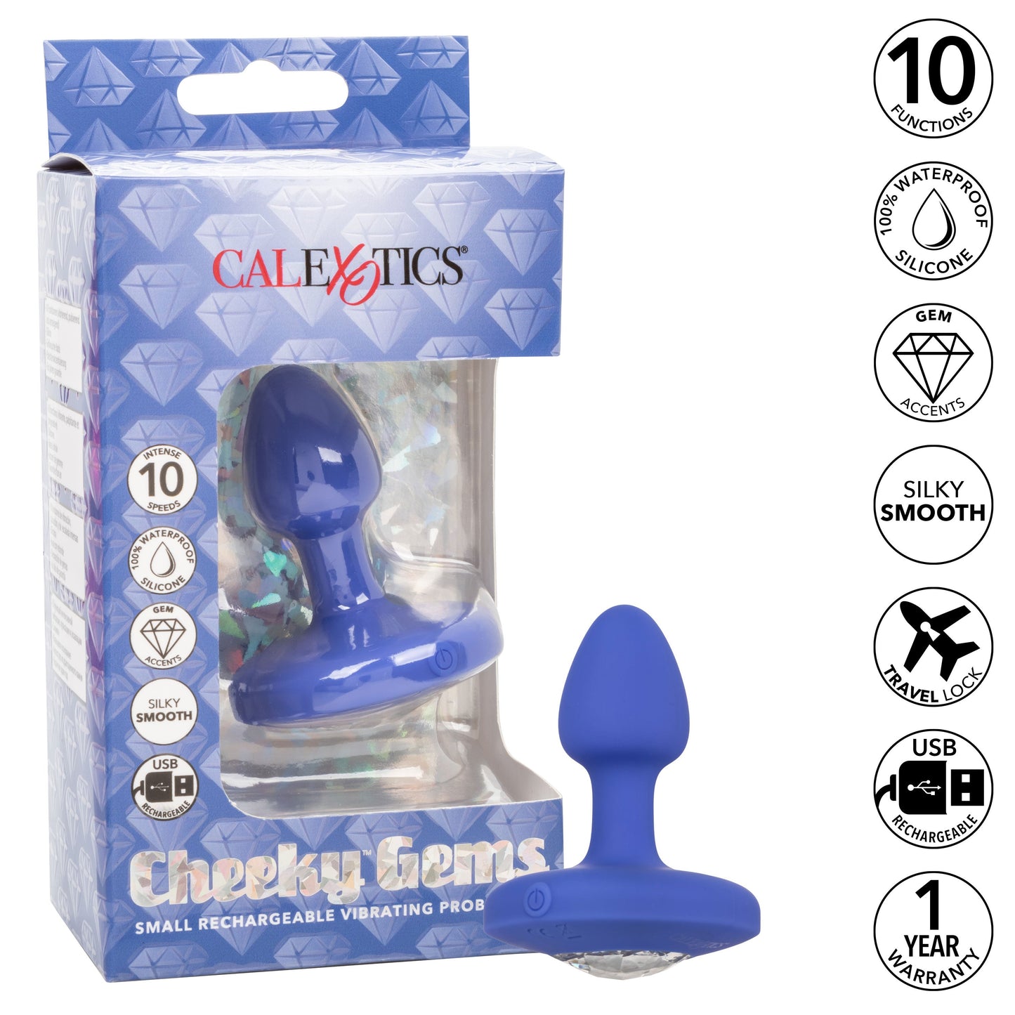 Cheeky Gems Small Rechargeable Vibrating Probe – Flexible Silicone Vibrator > Anal Range > Vibrating Butt Plugs - Tophatter Daily Deals