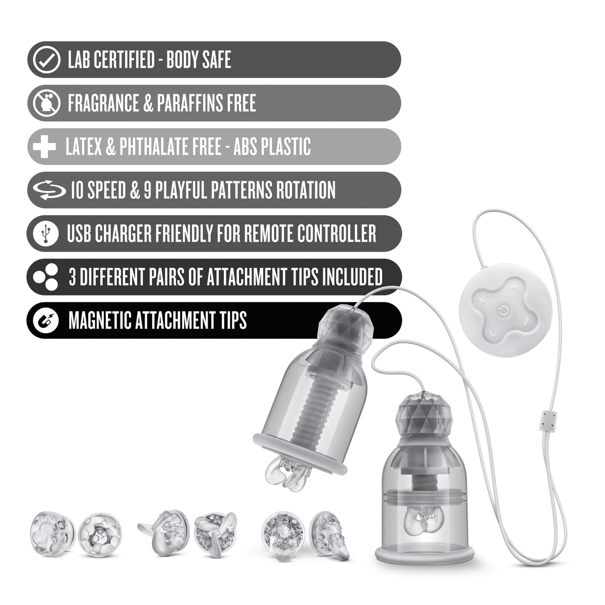 Temptasia Titillator – Variable Speed Nipple Stimulator with Attachments > Sex Toys > Nipple Stimulators - Tophatter Daily Deals