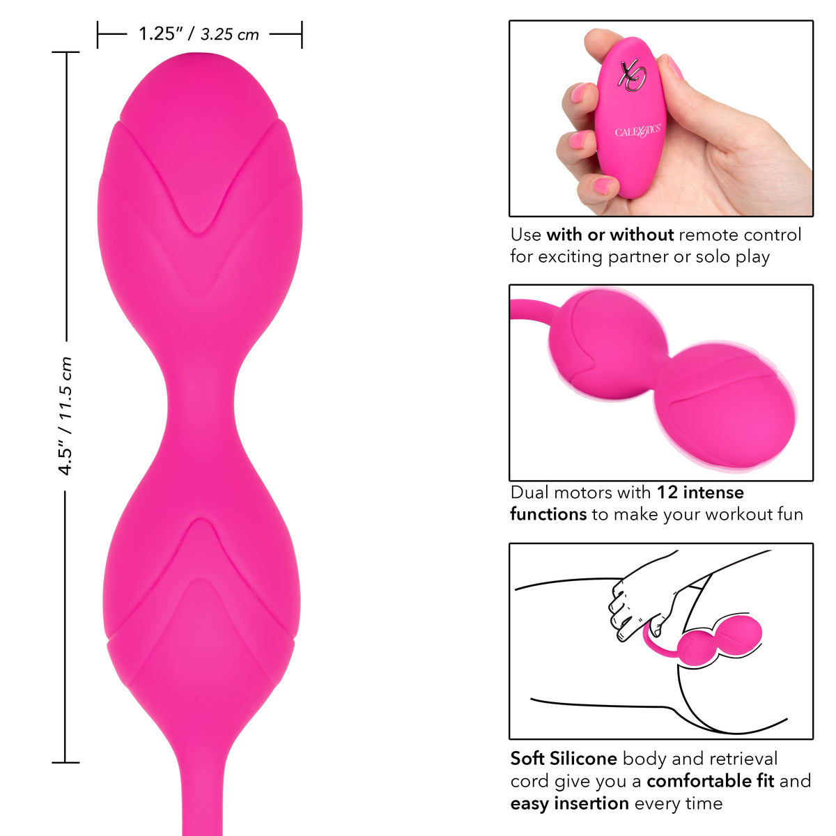 CalExotics Remote Dual Motor Kegel System – Remote-Controlled Kegel Vibrator > Sex Toys For Ladies > Kegel Exercise - Tophatter Daily Deals