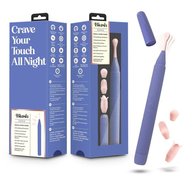 Blush Juno (Purple) – Oscillating Wand Vibrator with 10 Vibration Modes > Vibrators > Ladies > Clitoral Vibrators and Stimulators - Tophatter Daily Deals