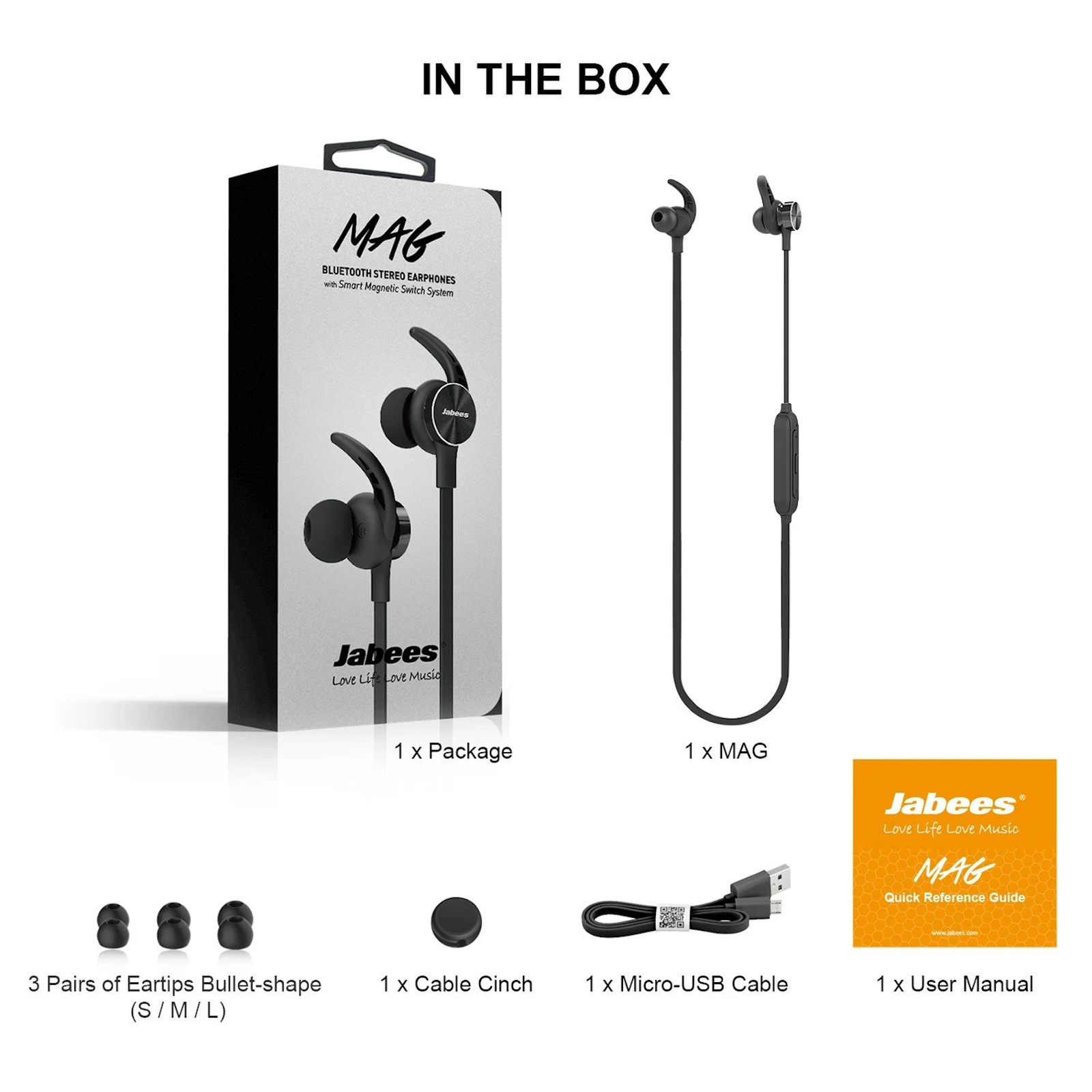 Jabees Mag Earphones Earphones - Tophatter Daily Deals