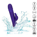 Jack Rabbit Signature Silicone Thrusting Rabbit Vibrator in Purple Clitoral G-Spot Vibrator - Tophatter Daily Deals