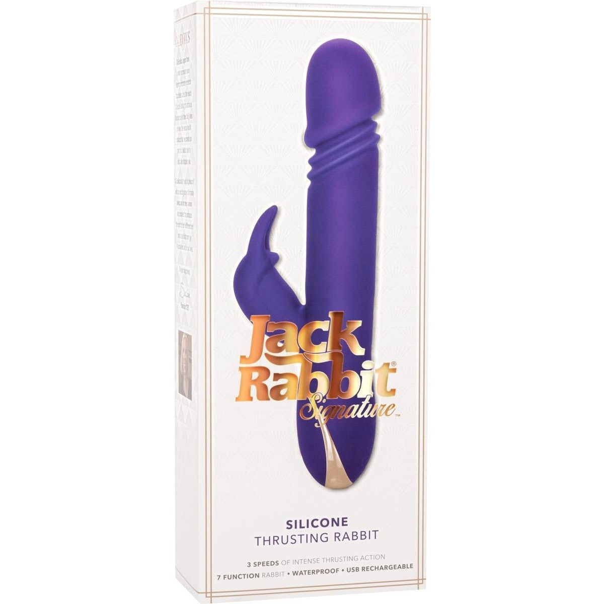 Jack Rabbit Signature Silicone Thrusting Rabbit Vibrator in Purple Clitoral G-Spot Vibrator - Tophatter Daily Deals