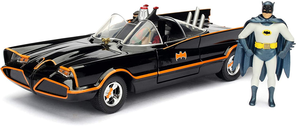 Batman Classic TV Series – Batmobile with Figures 1:24 Scale Diecast Model Diecast Model Car - Tophatter Daily Deals