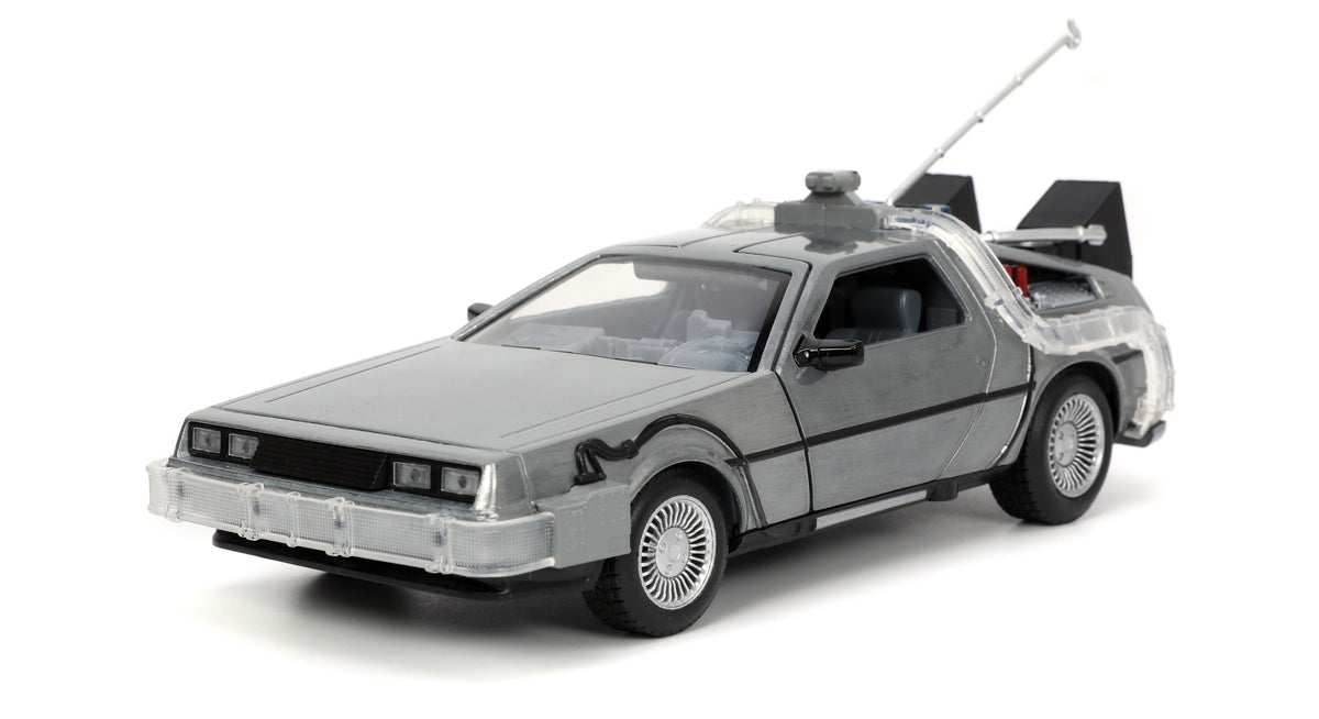 Back to the Future Part 1 – 1:24 DeLorean Time Machine with Hook Model Vehicle - Tophatter Daily Deals