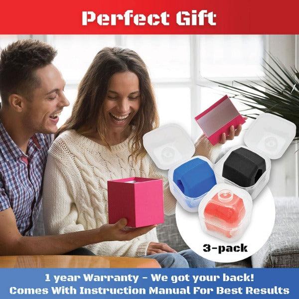 Jawline Exercise Ball - Jaw Exerciser 3 Pack with 3 Strengths Jawline Toner for Men and Women with Necklace and Storage Containers Hot Sale - Tophatter Daily Deals